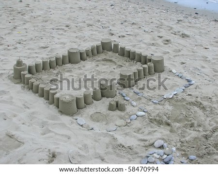 sand castle. kids sand castle. sand palace.
