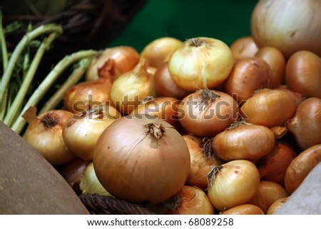 Season vegetables. Food ingredients. Food onions.