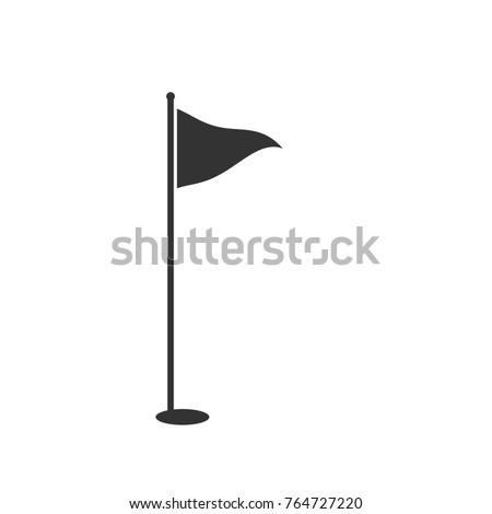 Golf flag vector illustration 
