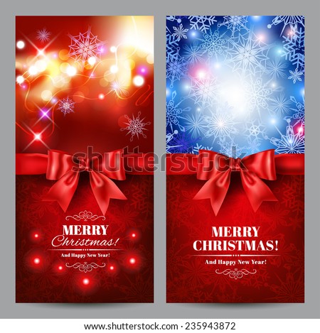 Christmas Cards Set. Vector Eps 10 - 235943872 : Shutterstock