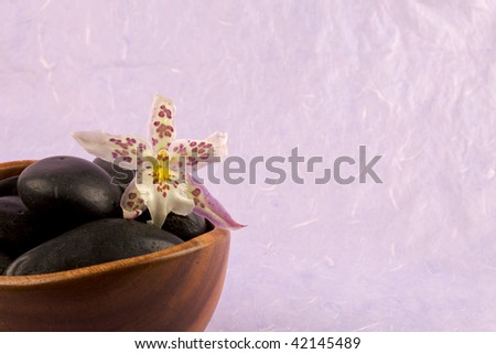 Zen-like scene with flower and candles