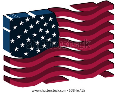 united states flag concept, abstract art illustration; for vector format please visit my gallery