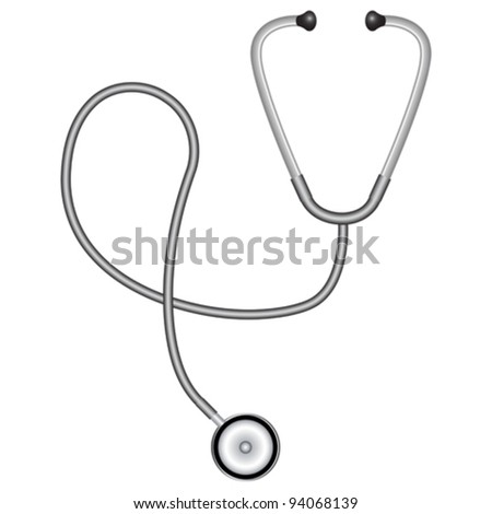 Stethoscope Against White Background, Abstract Vector Art Illustration ...