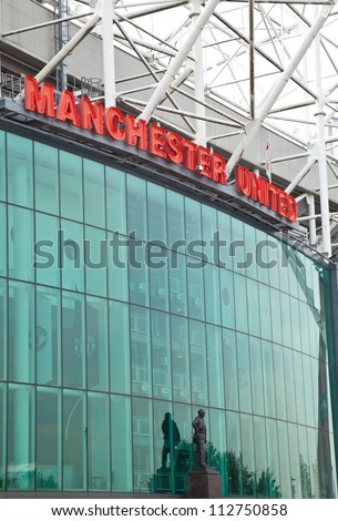 MANCHESTER, ENGLAND - SEPT 4: Old Trafford stadium on September 4th, 2012 in Manchester, England. Old Trafford is home to Manchester United football club one of the most successful clubs in England