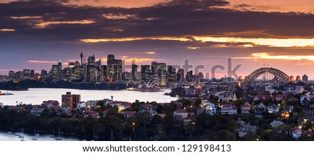 Sydney Panorama taken from a unique position in Mosman not available to the public
