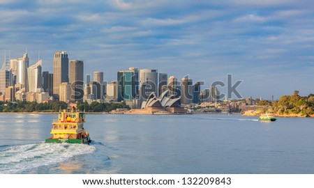 SYDNEY, AUSTRALIA- JAN 02: A Sydney Ferry on January 02, 2013 in Sydney, Australia. Sydney Ferries services  carry more than 15 million passengers per year with Manly the most popular destination