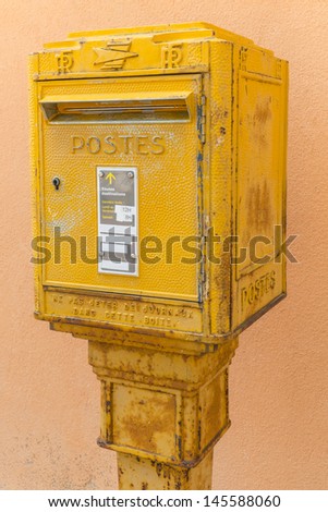 An Original French post box which are being phased out due to their cast construction