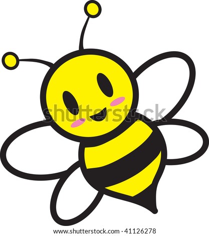 Clip Art Illustration Of A Bee - 41126278 : Shutterstock