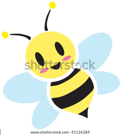 Clip art illustration of a bee
