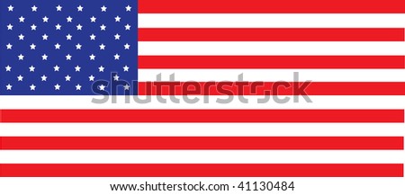 Clip art illustration of an american flag.