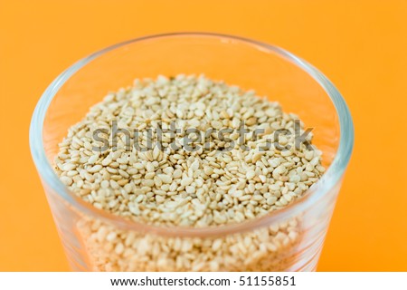 Selective focus image of sesame which is often in cereal products like muesli.