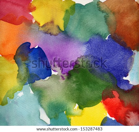 colorful abstract watercolor paint shapes