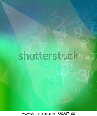 abstract numbers on blurred textured background