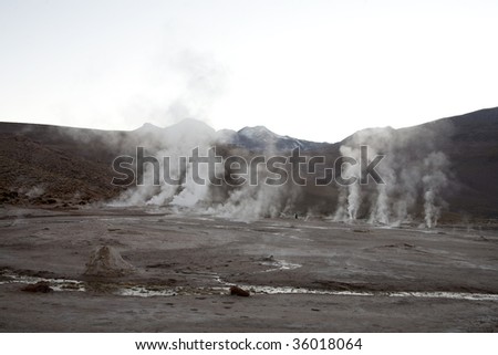 Geysers Del Tatio on the Andes