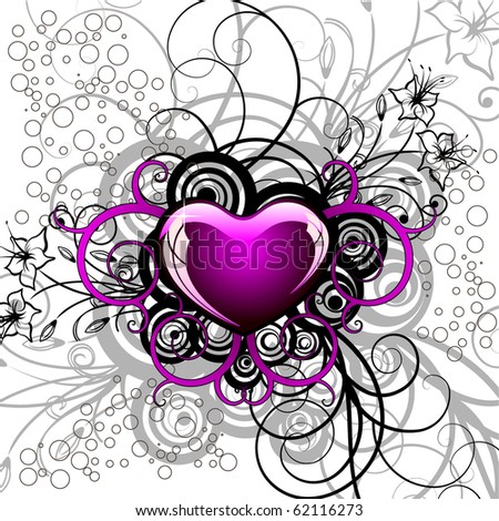 Dark Pink Heart Stock Vector Illustration 62116273 : Shutterstock