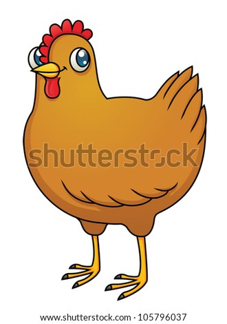 An Illustration Of A Cartoon Hen. Eps10 Vector. - 105796037 : Shutterstock