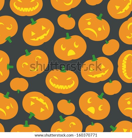 A cute retro Halloween background. Seamlessly repeatable. Eps 8 Vector.