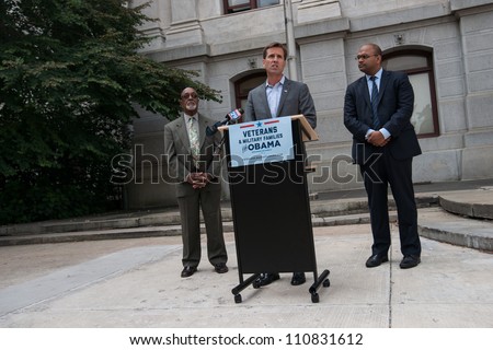 PHILADELPHIA - AUGUST 22: Delaware State Attorney General Beau Biden, discusses how the Romney-Ryan budget plan would be disastrous for Americans on August 22, 2012 in Philadelphia.