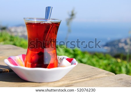 a glass of black (red) tea