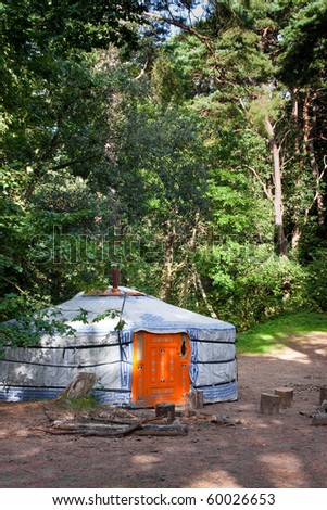 Colourful Yurt Campsite in Woods
