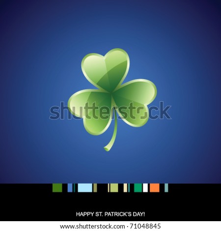 St. Patrick’s Day card with shamrock