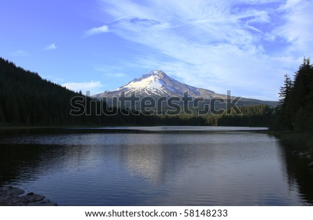 Mt. Hood & Trillium lake, Oregon.
