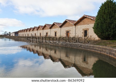 reflections in the water storage channel