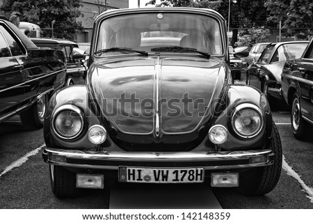 BERLIN - MAY 11: Car Volkswagen Beetle (Black and White), 26th Oldtimer-Tage Berlin-Brandenburg, May 11, 2013 Berlin, Germany