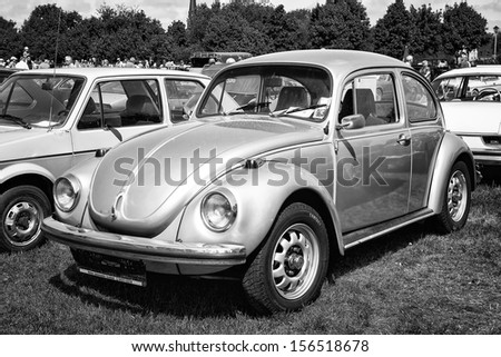PAAREN IM GLIEN, GERMANY - MAY 19: Car Volkswagen Beetle (black and white), \