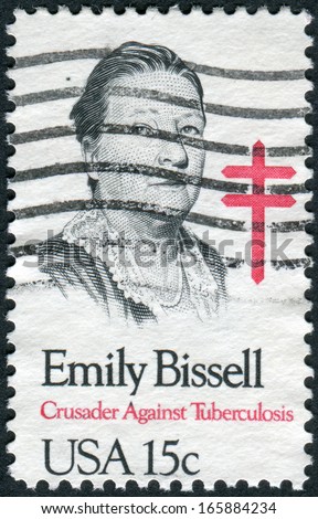 USA - CIRCA 1980: A postage stamp printed in USA, shows a Emily Bissell (1861-1948), social worker and activist. Introduced Christmas seals in U.S., circa 1980