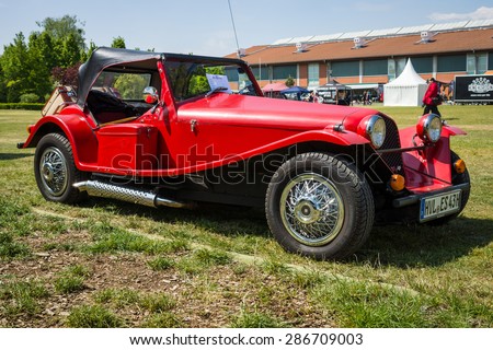 PAAREN IM GLIEN, GERMANY - MAY 23, 2015: Roadster Marlin, is based around Triumph Herald components, 1965. The oldtimer show in MAFZ.