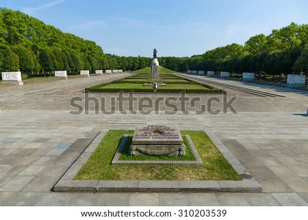 The Soviet War Memorial in Treptow Park. Berlin.
