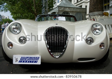 BERLIN - MAY 28: The Weismann Roadster MF3 2010 on display at the exhibition \