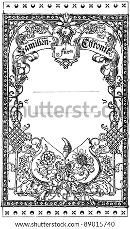 GERMANY - CIRCA 1893: Frame with a beautiful ornament \