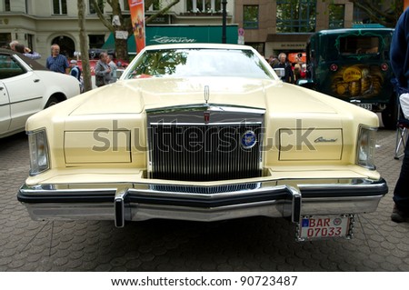 BERLIN - MAY 28: Cars Lincoln Continental Mark V, the exhibition \
