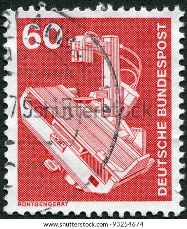 GERMANY - CIRCA 1978: A stamp printed in Germany, shows the X-ray machine, circa 1978