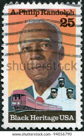 USA - CIRCA 1989: A stamp printed in the USA, shows Asa Philip Randolph, Labor and Civil Rights Leader, circa 1989