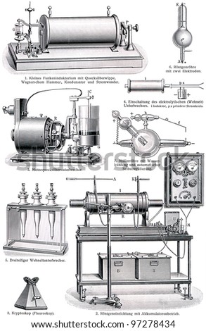 Details of X-ray machine. Publication of the book 