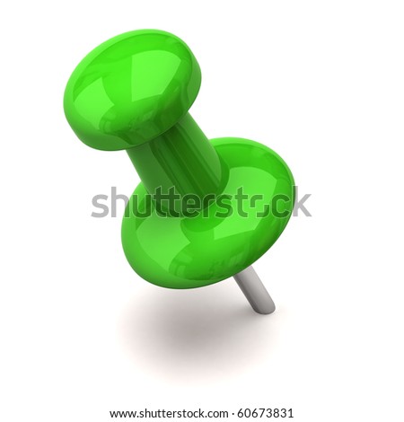 Green Thumbtack Stock Photo 60673831 : Shutterstock