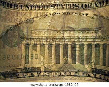 shows the transparency of a five dollar bill