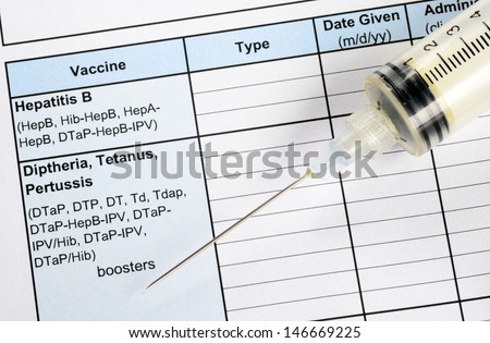 Vaccination record concept of disease prevention and immunization