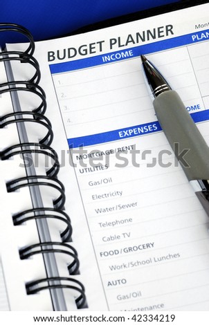 Do the budget planning on the day planner