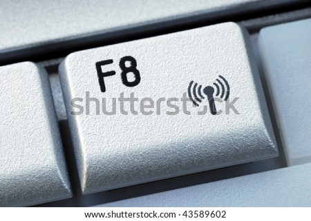 The function F8 key is also the wireless connection key
