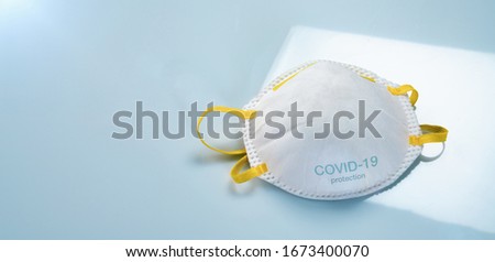 Similar – Image, Stock Photo standart mask for Anti virus protection  to prevent corona COVID-19 and SARS infection