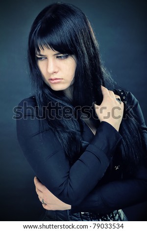 Portrait of dark woman