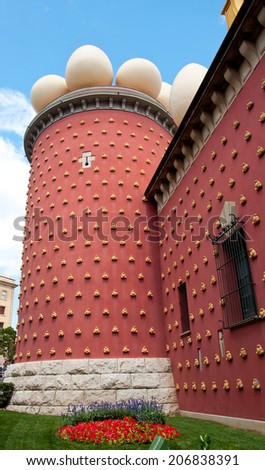 FIGUERES, SPAIN - JULY 12: Dali Museum in Figueres, Spain on July 12, 2014. Museum was opened on September 28, 1974. It is a museum of the artist Salvador DaliÂ­ in his home town of Figueres, Spain