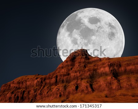 moon. Elements of this image furnished by NASA