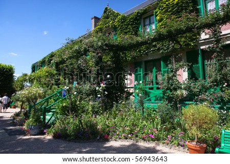 Claude Monet`s garden and house