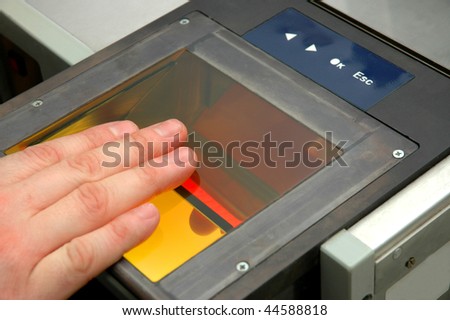 fingerprints are are being taken  to Automated Fingerprint Identification System