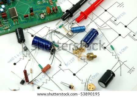 Electronic components, circuit board and scheme